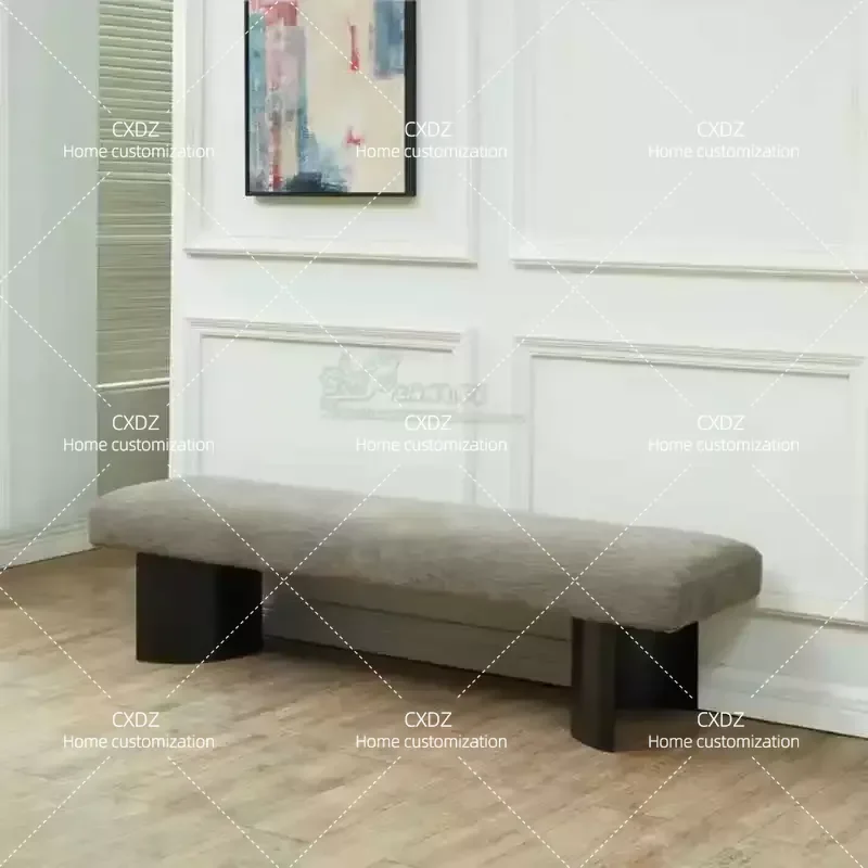 Nordic Fabric Bedside Stool Entryway Shoe Change Bench Simple Cloakroom Seat Creative Foyer Footrest for Bedroom Living Room