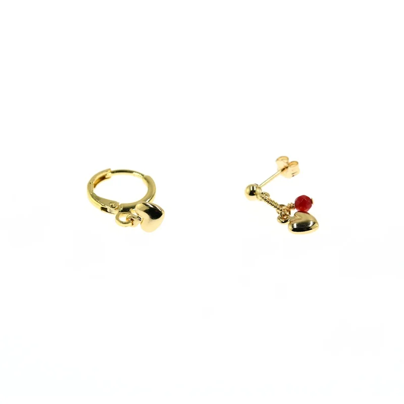 

New Simple 4K Gold Plated Women's Earrings Heart aped Allergy Free Faionable Jewelry Fre out Fre Sle Alloy