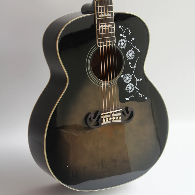 43-Zoll Jumbo-Größe Massivholz Akustikgitarren, Akustikgitarre, Folkgitarre