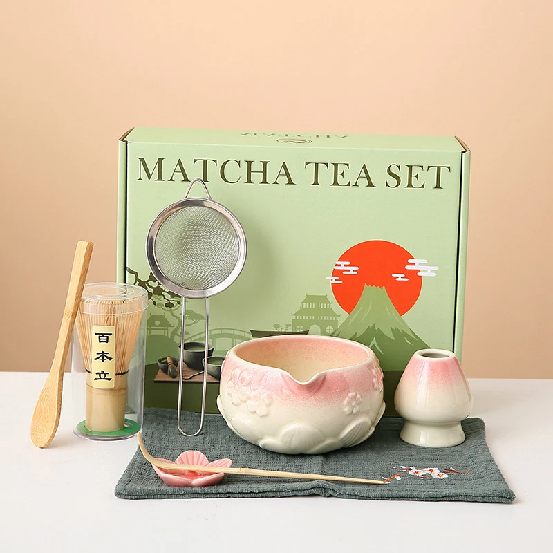Matcha Bowl With Matcha Whisk Set Japanese Matcha Tea Set Matcha Making Kit Tranditional Song Dynasty Tea Ceremony Accessories