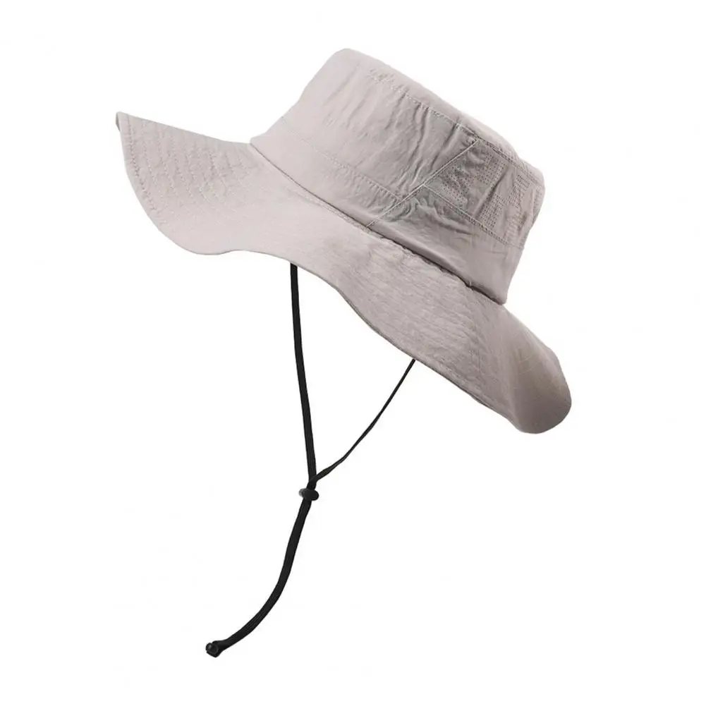 Repellent Headwear Waterproof Fisherman Hat with Adjustable Drawstring Quick-drying Breathable Outdoor Sun Protection Detachable