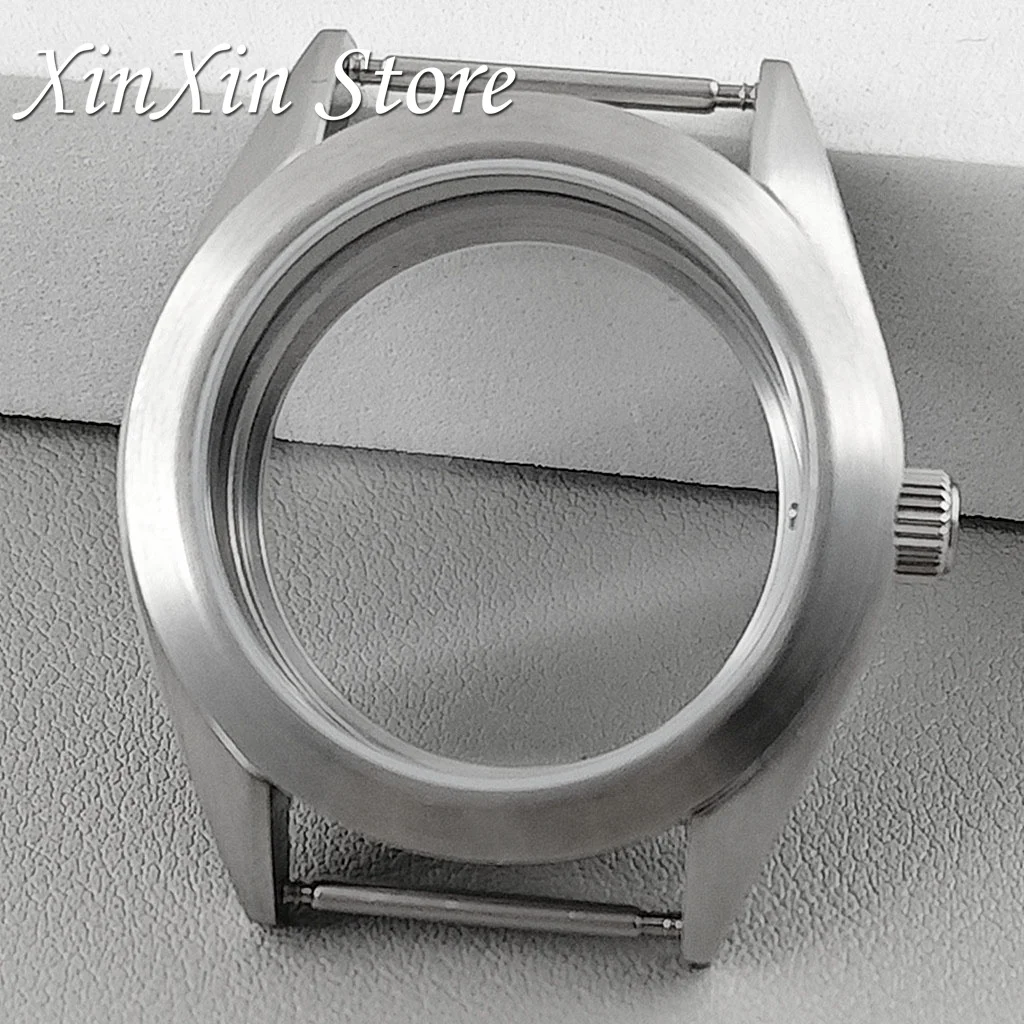 Hochwertige wasserdichte gebürstete 38-mm-Uhrenteile für NH34 NH35 NH36 NH38 NH70 4R35 Uhrwerk Saphirglas Uhr S Crown Case
