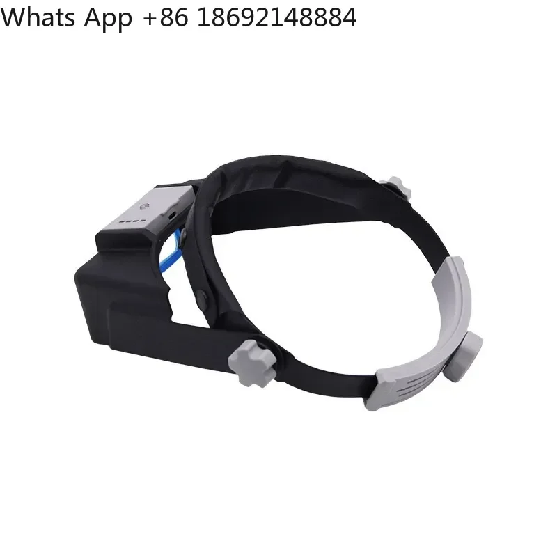 4LED Head-Mounted Reading Glasses with USB Charging Display for High Definition Vision Repair Watch
