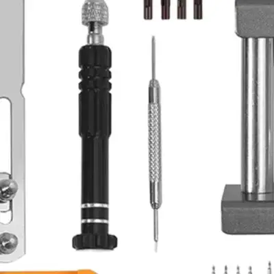 44Pcs Watch Back Case Press Tool Set High Accuracy Spiral Repair Kit With Screwdrivers Pry Bars Spring Bars For Watchmaker
