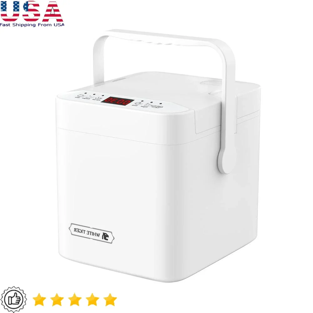 

Mini Rice Cooker 1.3L Smart Uncooked Rice Steamer with 24-hour Timer Non-Stick Portable Multi-Cooker Travel Camping Dorm Kitchen