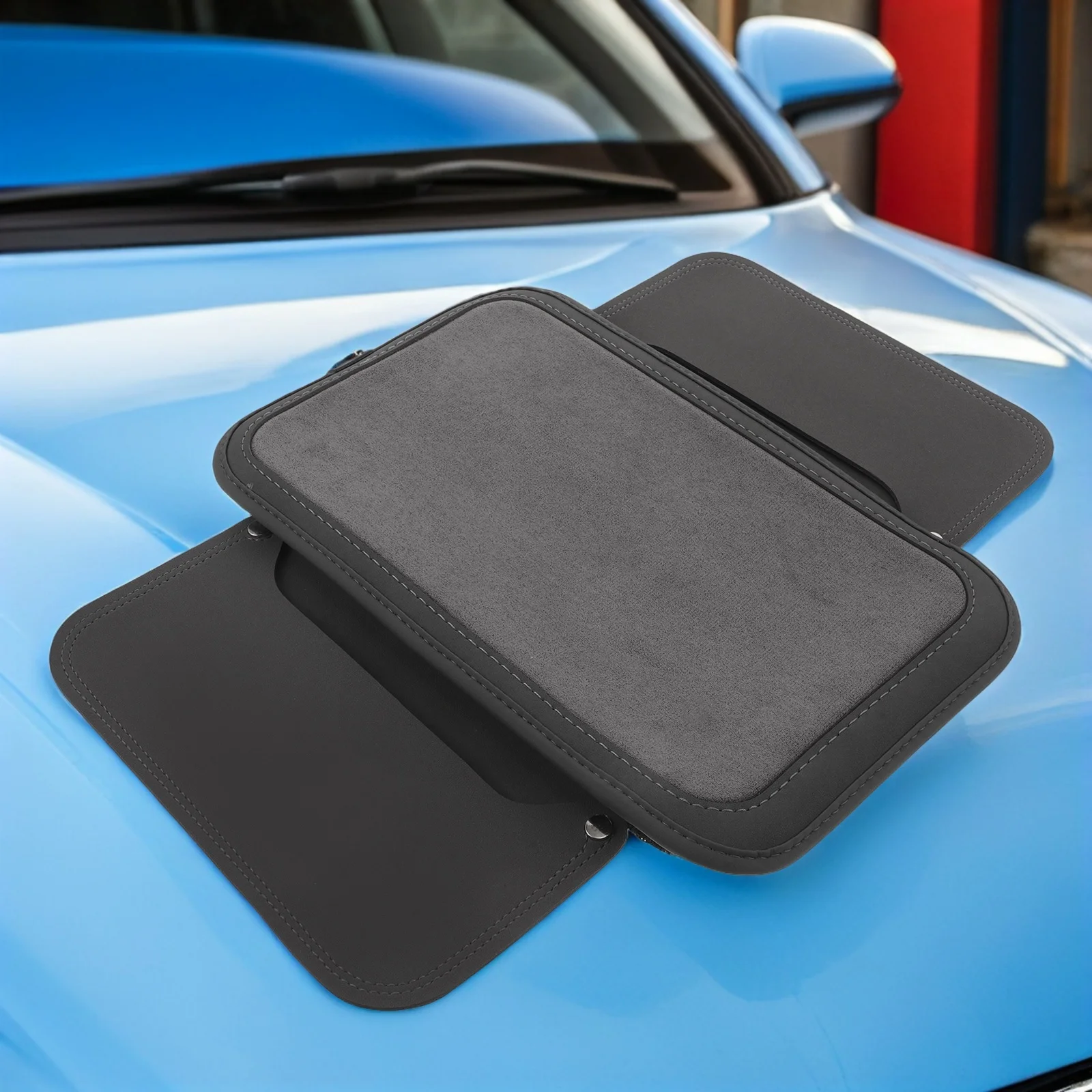 

Universal PU Car Center Console Pad Waterproof Armrest Seat Organizer Auto Interior Accessories Compatible with Most