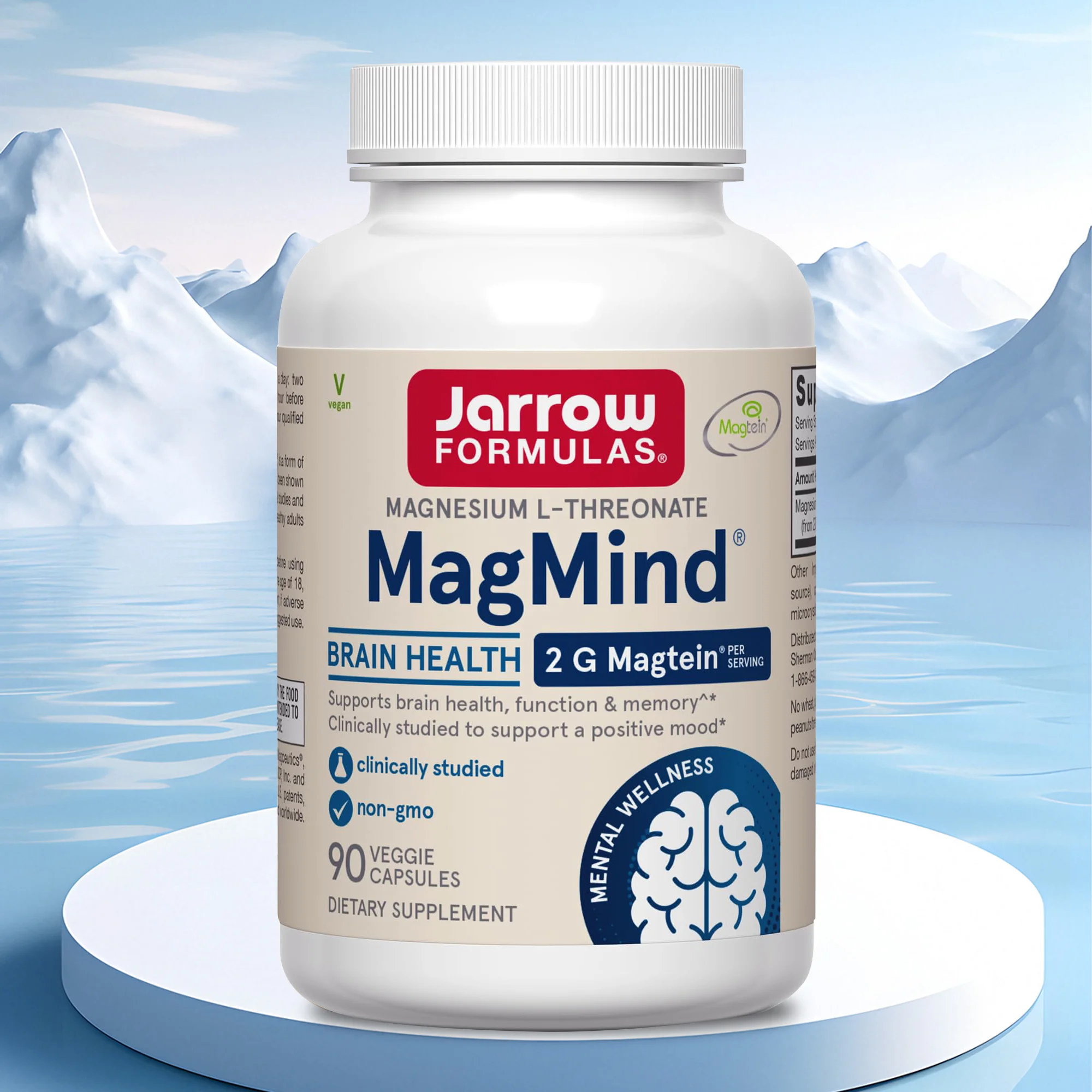 

Magnesium L-Threonate - Brain Supplement, Supports Cognitive Function, Enhances Memory, Maintains Positive Mood, Gluten-Free