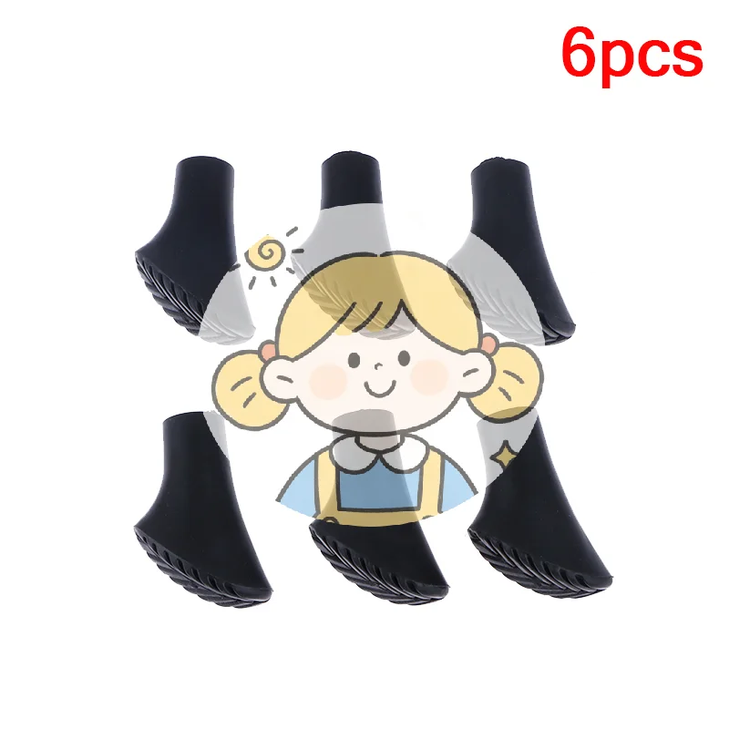 

6Pcs Trekking Pole Cane Climb Outdoor Camp Walk Stick Hike Protector Cap Tip Rubber Replacement Hiking Alpenstock Accessories
