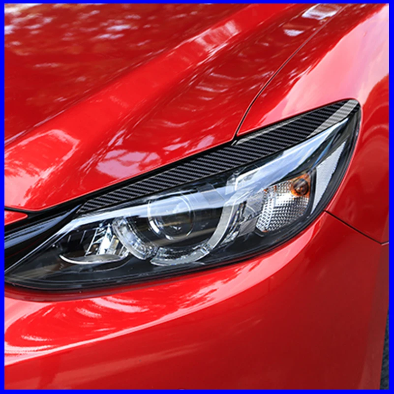 

Car styling For Mazda 6 2016 2017 Headlight Eyelid Eyebrow Decorate Cover Sticker Trim Strip Auto Parts Accessories