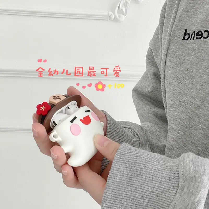 Für AirPods 3 Pro 2 1 Fall Lustige Silikon Kawaii leucht genshin geist Protector Hu Tao Kopfhörer zubehör Für AirPods pro