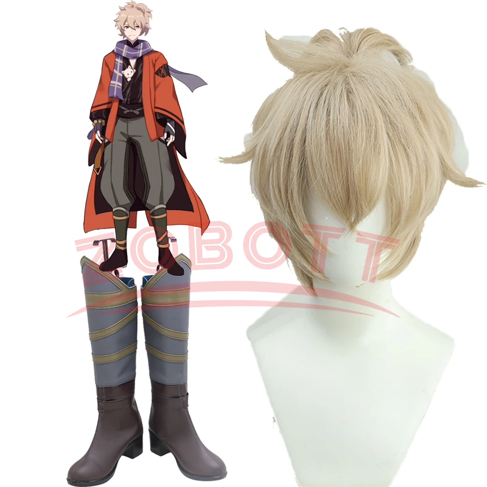 

Genshin Impact Cosplay Friend of Kaedehara Kazuha Cosplay Costume Boots Genshin Impact Kazuha's Friend Cosplay Wig Accessories