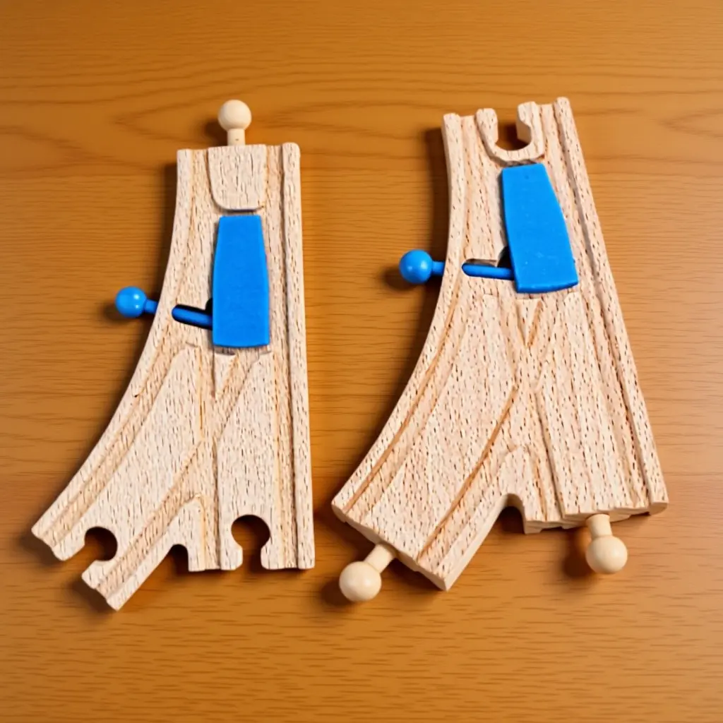 

2Pcs Wooden Train Track Pieces Curved Tunnel Bridge Connector Enhances Creative Layouts Cognitive Development Safe Toddler Train