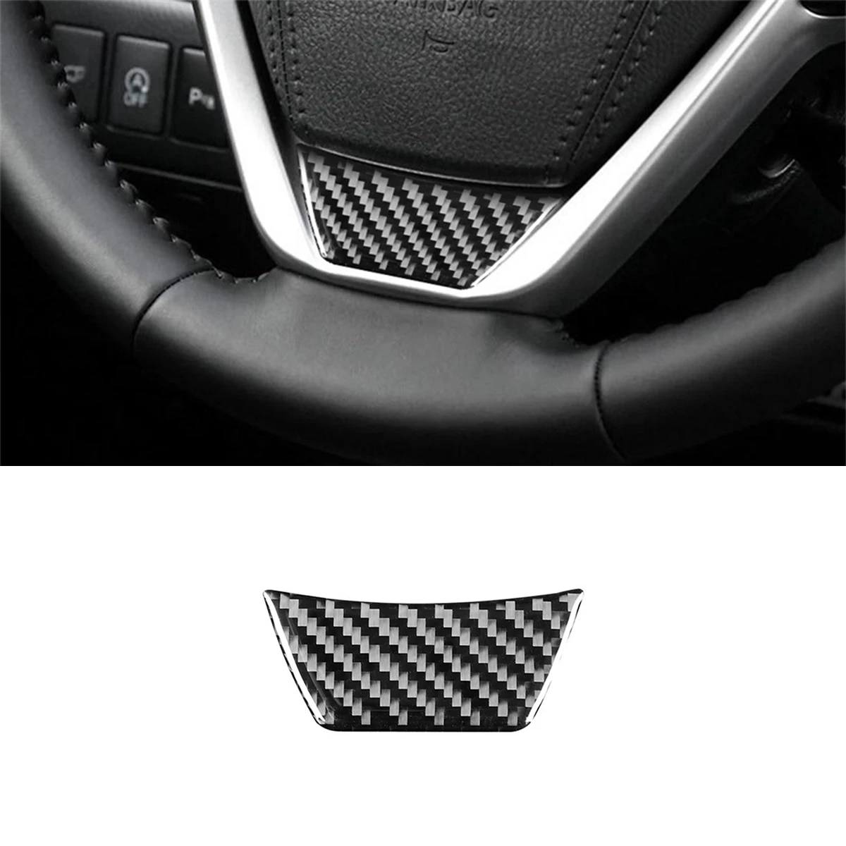 

For Toyota 15-21 Highlander Interior Modification Parts Carbon Fiber Steering Wheel Jaw Stickers Car Accessories Car Play Tools