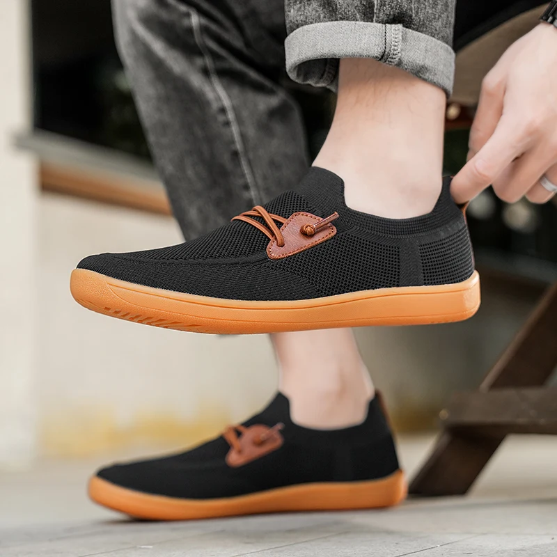 New Spring Men Casual Shoes Wide Toe Soft Loafers Comfortable Men\'s Driving Shoes Quality Mesh Flat Moccasins Men\'s Sneakers