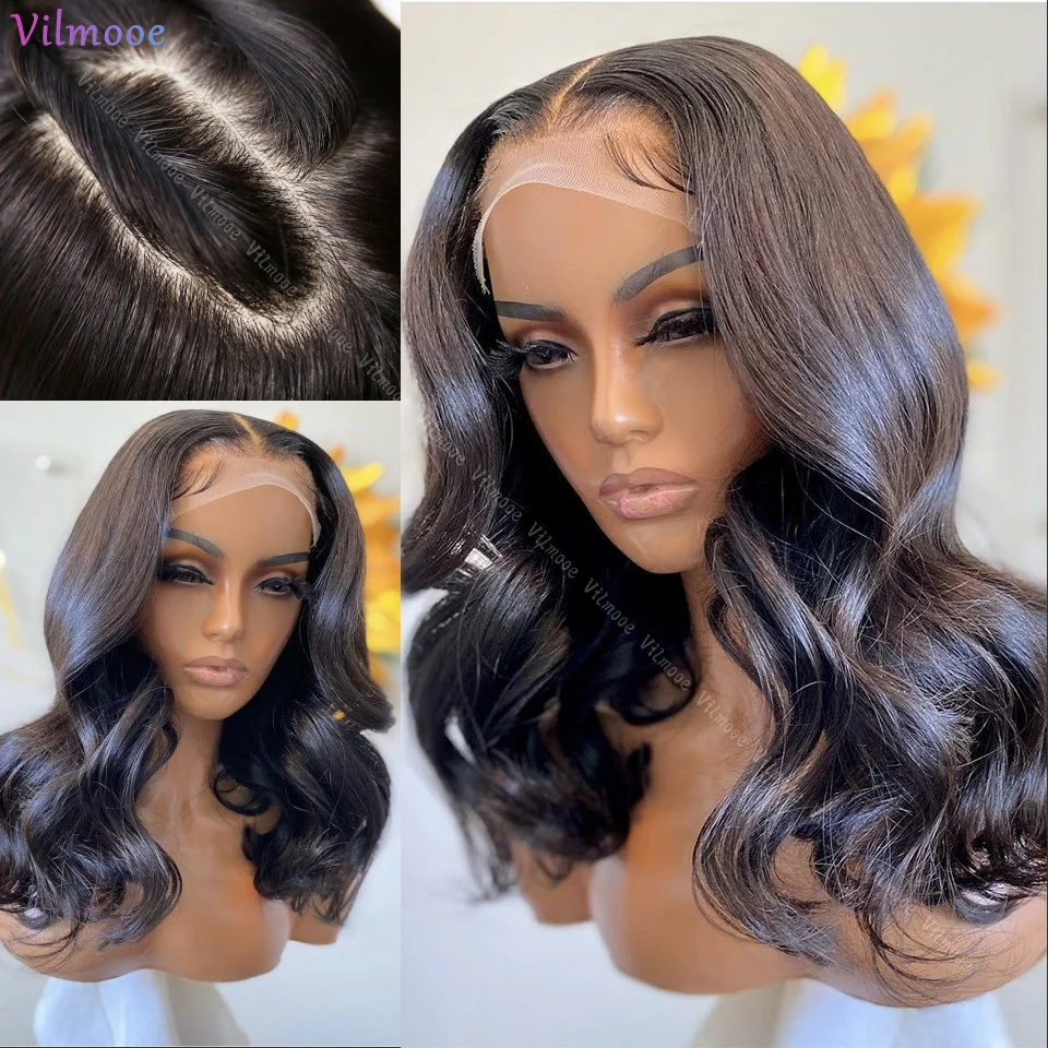 

Transparent Short Bob Wave Silk Base Lace Front Wig Natural Hairline Brazilian Human Hair Fake Scalp Lace Closure Wigs For Women