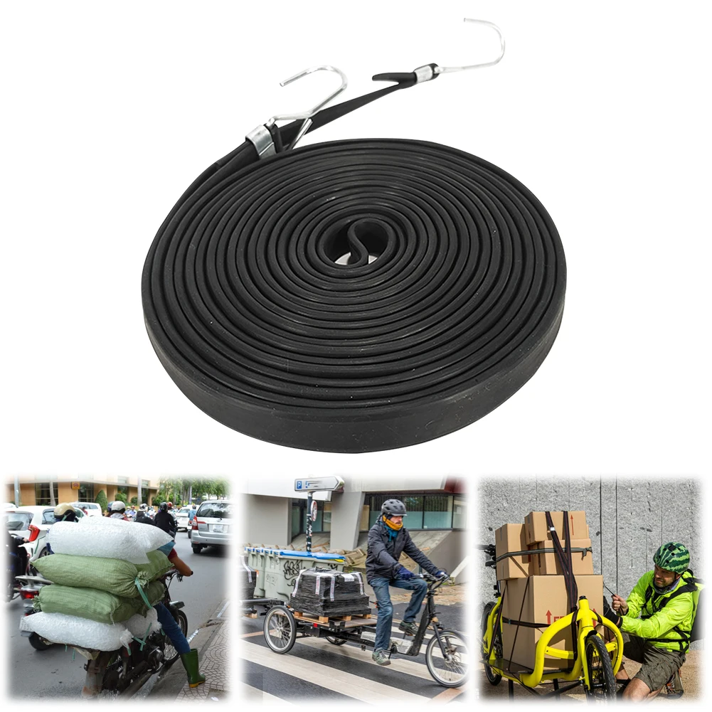 

2.5/3.5/5M Bungee Cords with Hooks Extra Long Bungee Strap Ropes Rubber Strong Elastic Rope for Hand Truck Motorcycle Cars Bikes