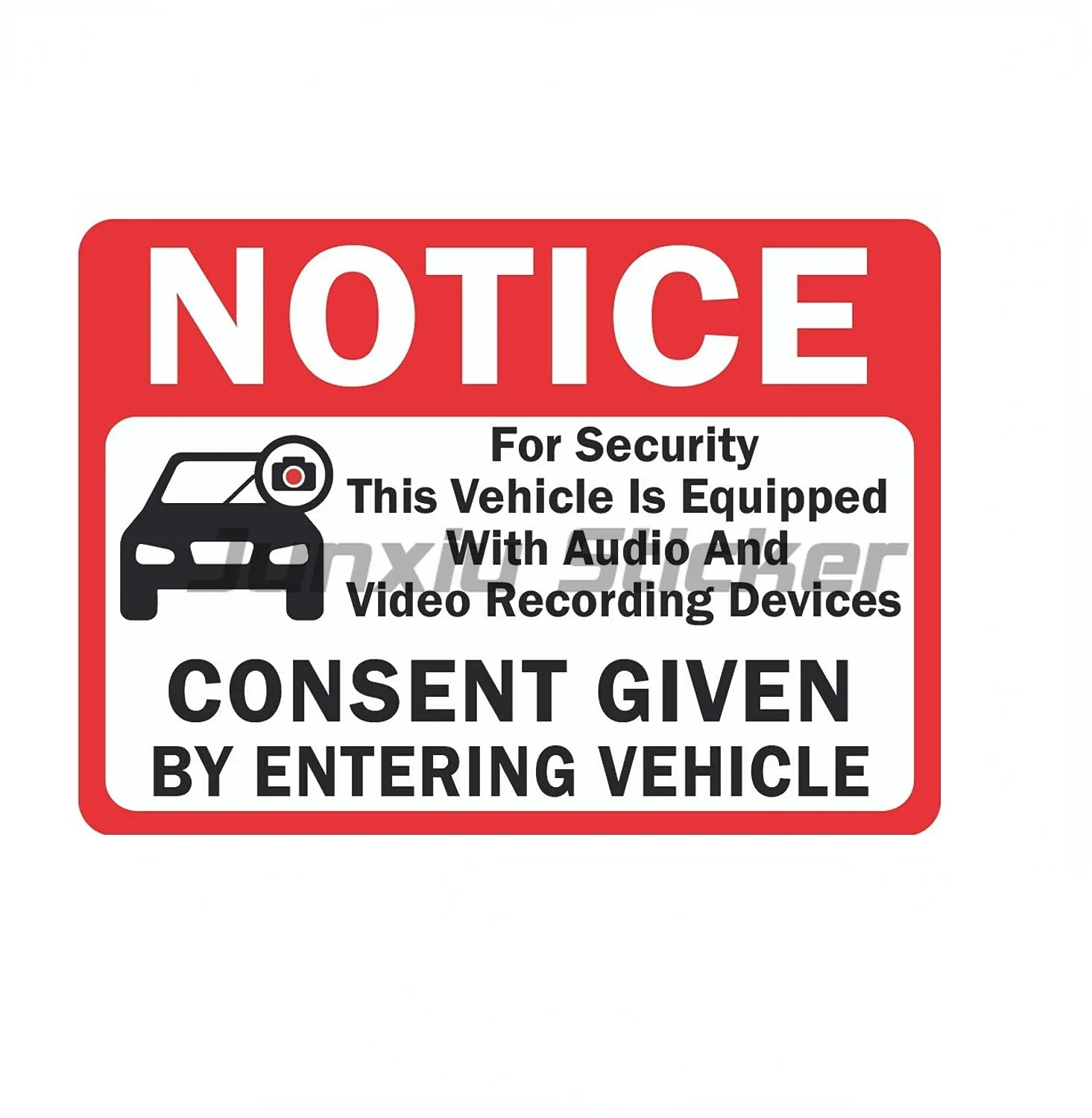 You Are Being Videotaped Hidden CCTV Recording Warning Reminder for Trucks and Cars in Public Places with Cameras PVC Decal