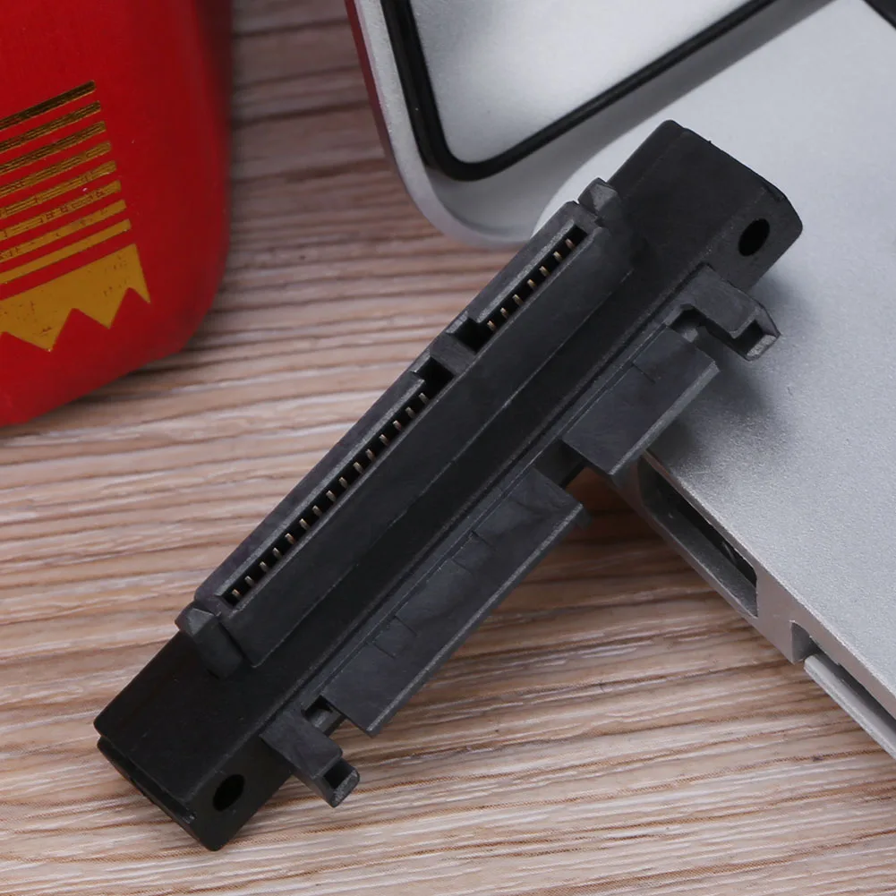 90 Degree 7+15Pin SATA Male to Female Port Adapter Card for SATA HDD SSD