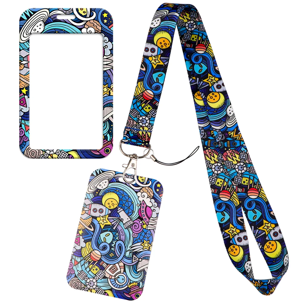 

Universe Lanyard For Keys ID Credit Bank Card Cover Badge Holder Phone Charm Key Lanyard Keychain Accessories