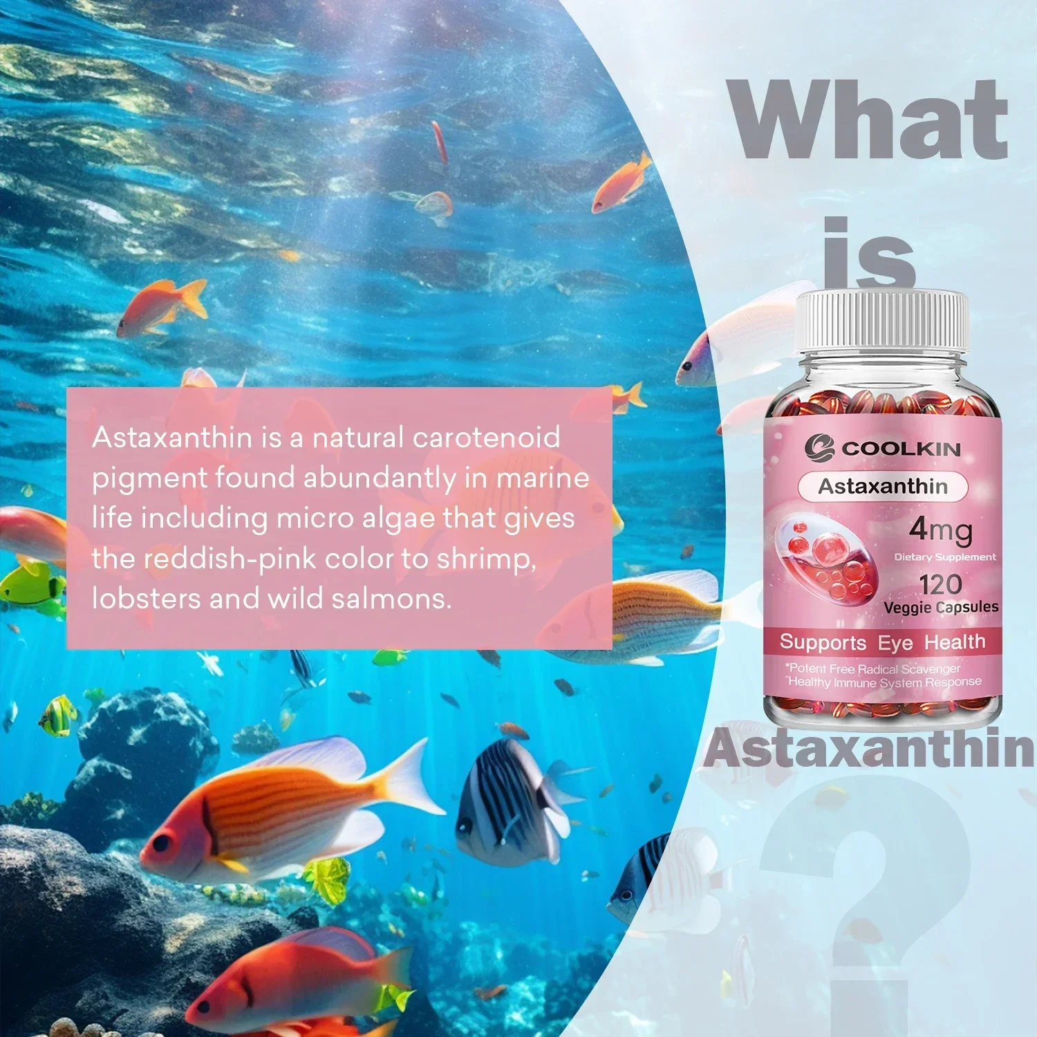 Astaxanthin - Supports Eye, Joint and Skin Health, Promotes Metabolism and Improves Immunity