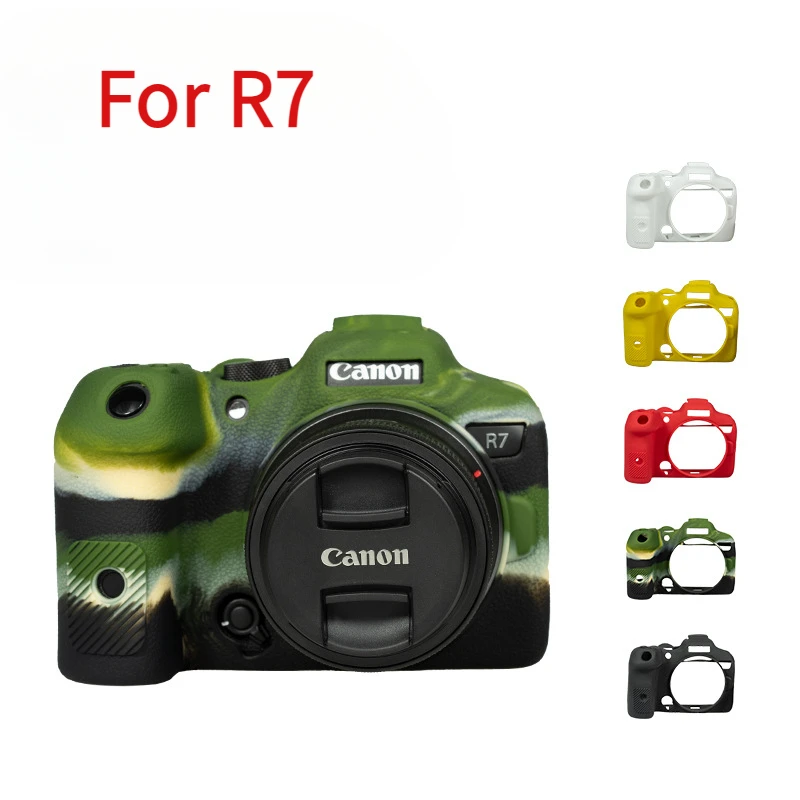 

Camera Protective Cover for Canon EOS R7 Half Frame r7 Micro single camera Litchi Pattern Silicone Case