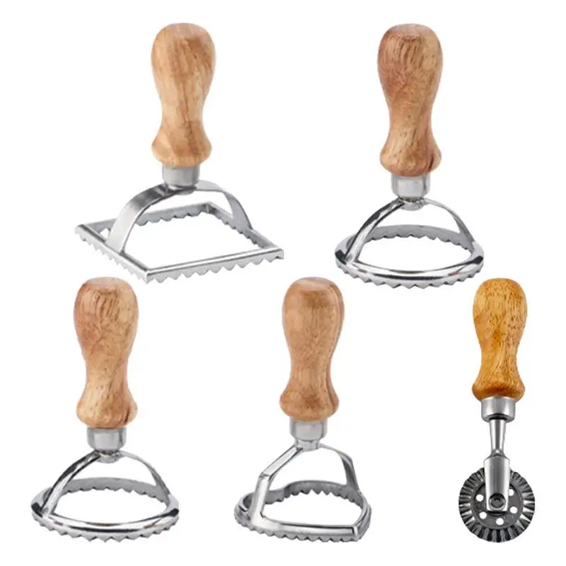 Pasta Cutter With Wooden Handle Dough Pastry Scraper Pizza Cutter Chopper Stamps For Pasta Multi Purpose Cake Bread Separator