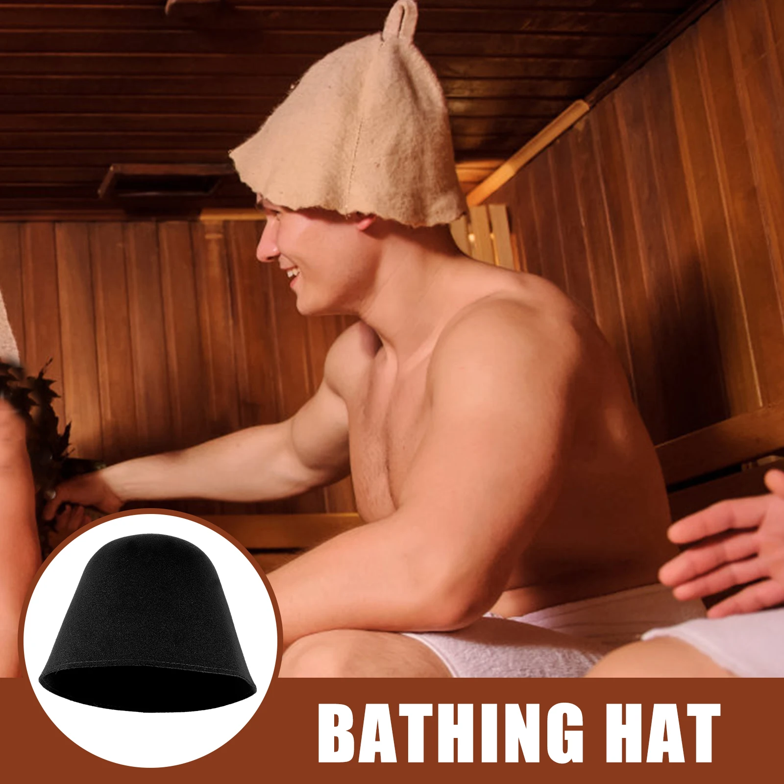 

Sauna Cap Women Hats for Shower Accessory Absorbent Heat Insulation Felt Vintage