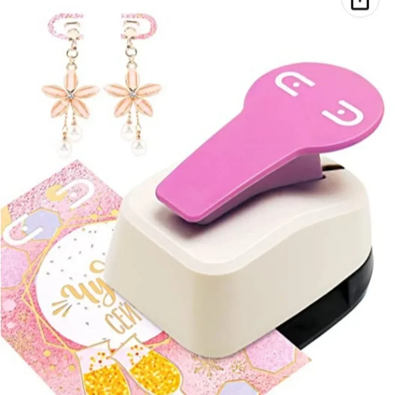 Sturdy Earring Card Hole Punch Portable Punch Perforator Metal Scrapbook Punching DIY Punching Machine