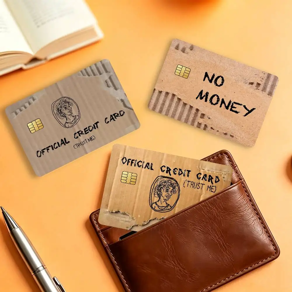 Funny Interesting Cardboard Waterproof Card Stickers For Credit Cards Debit Cards And Transit Cards 4pcs