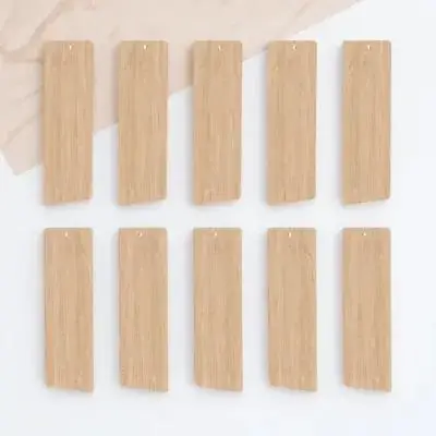 

10pcs Bamboo Bookmark Blank Diy Craft Tags Unfinished Hanging Ornaments Decoration Label For Birthday Christmas Party