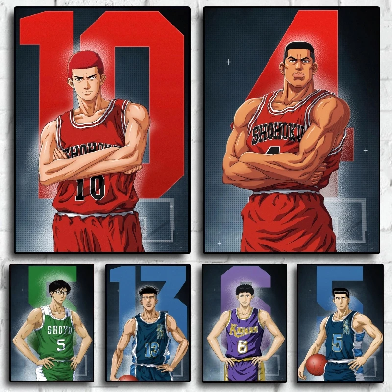 

Japan Anime Figure The First Slam Dunk Poster Aesthetic Sports Basketball Canvas Painting Decoration Wall Art Boy Room Decor