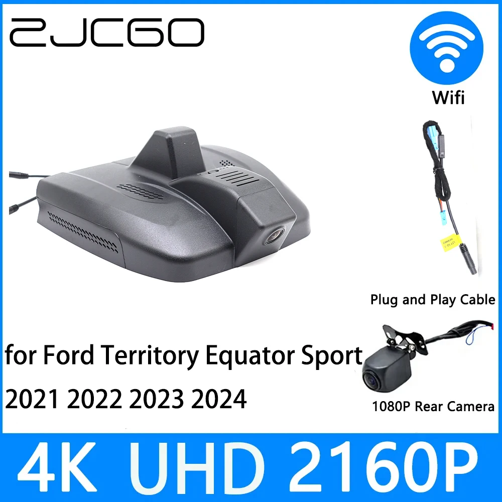 ZJCGO Dash Cam 4K UHD 2160P Car Video Recorder DVR Night Vision parking for Ford Territory Equator Sport 2021 2022 2023