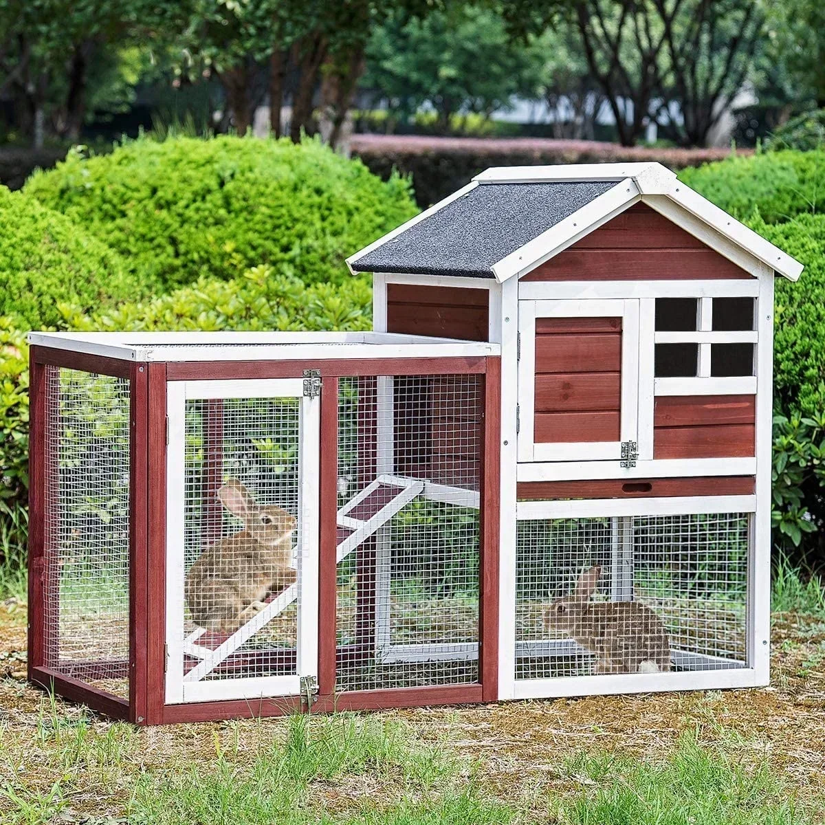 Outdoor Cheap Rabbits Cages Commercial Breeding Wooden Animal Pet Cages Rabbit Hutch House Cage