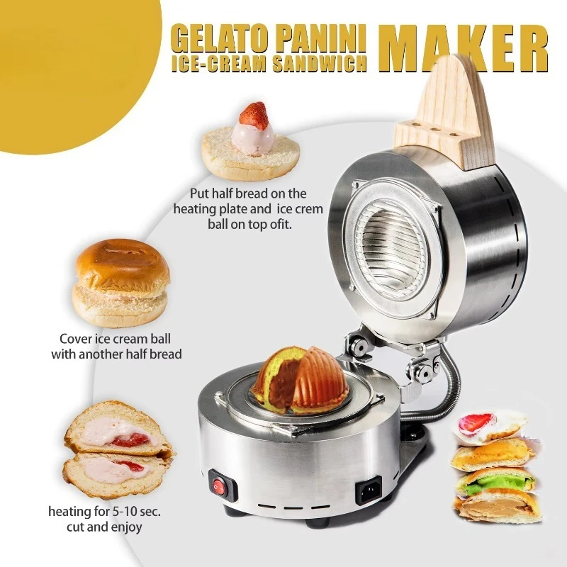 manufacturer small business tabletop automatic hot press ice cream burger machine other snack machine