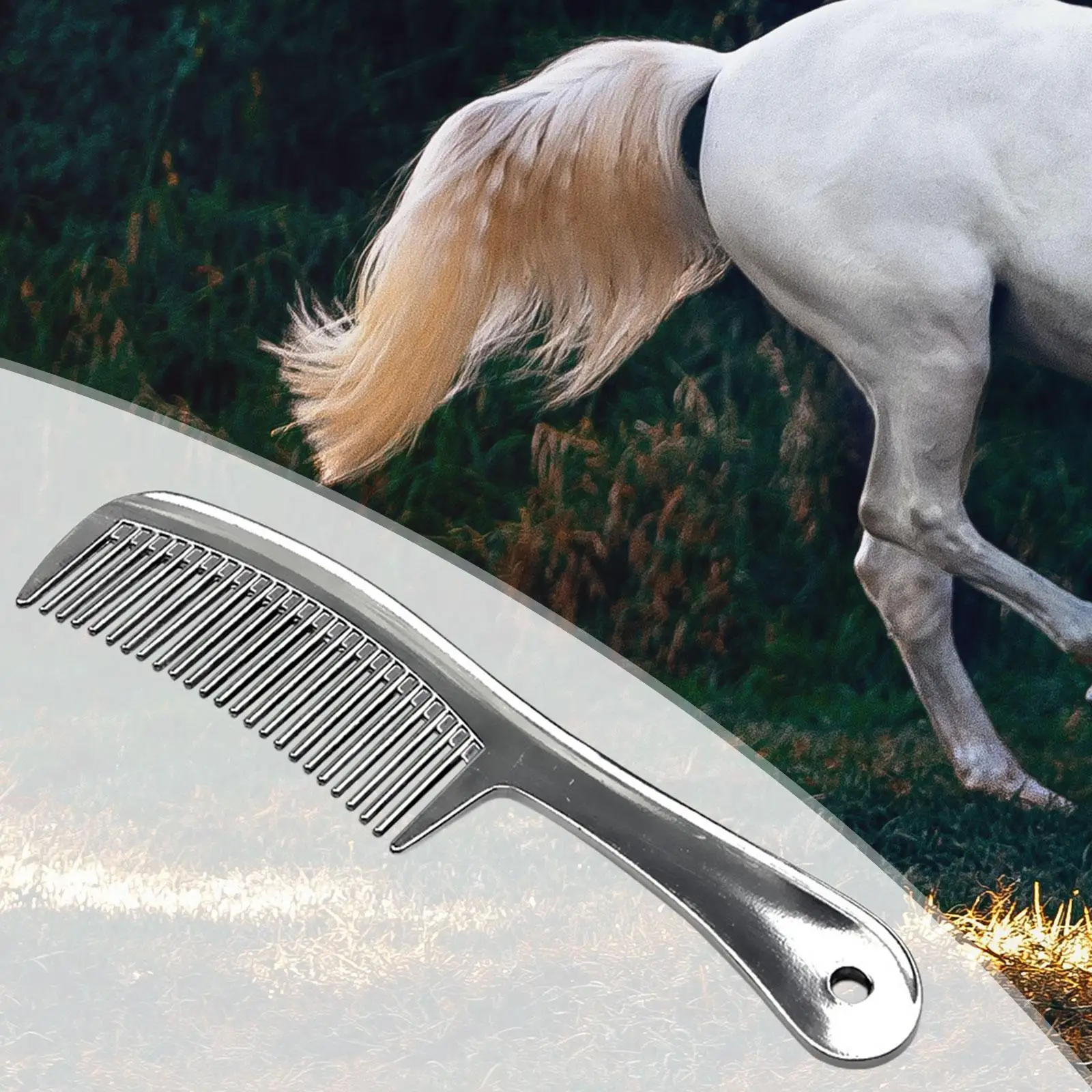Peine para el cuidado de caballos, peine de metal para tirar, peine de curry para perros, caballos y ponis