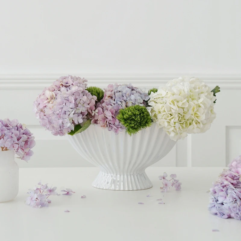 The Shell Ceramic Vase Ceramic Fruit Trays Fruit Bowl Living Room Hydrangea Vase Ferm Living Shell Fountain Centrepiece