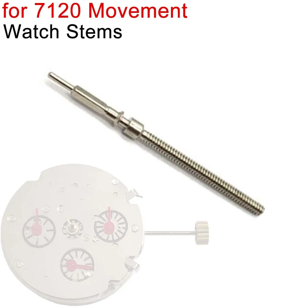 For 7120 Movement Winding Stems Six-hand Mechanical Watch Accessories Replacement 2/3/5Pcs Watch Stems