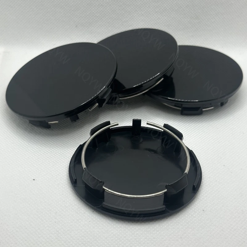 4Pcs/Set 70mm Car Wheel Center Caps Car Rim Hubcap Cover Black Silver ABS Hubcap Dust-proof Covers Car Modification Accessories