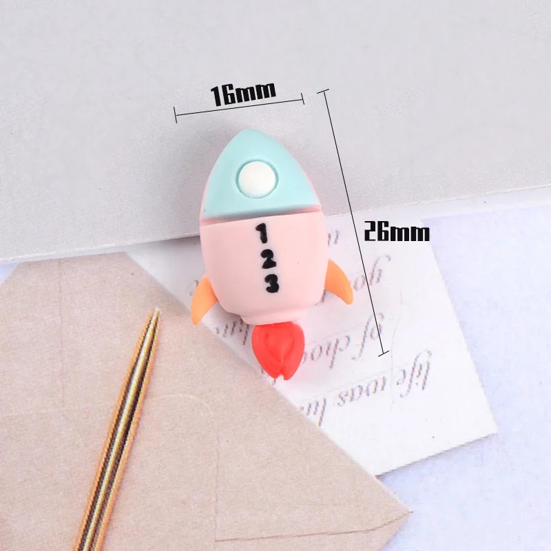 10pcs Cartoon Kawaii Resin Astronaut Space Series Cabochon Flatback Scrapbooking Accessories Charms Dollhouse Miniatures Crafts