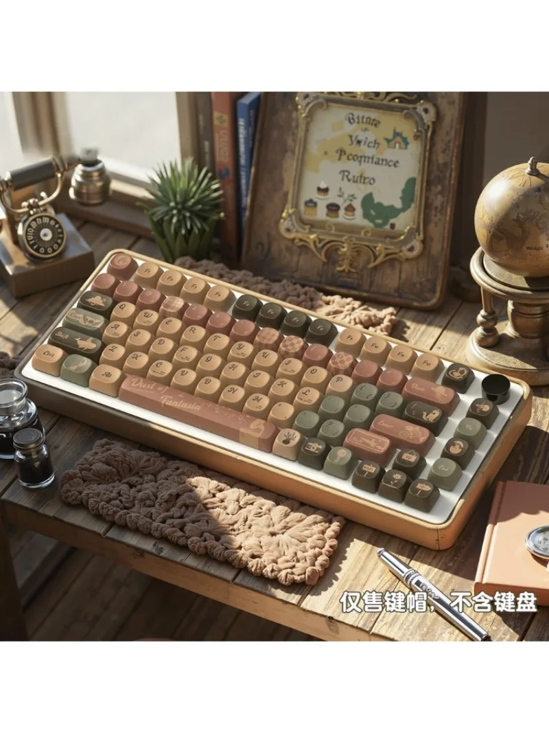 

Fantasy Dust Keycaps Vintage Coffee Hot Sublimation MOA Mechanical Keyboard Cap Fit Maicong Tarantula