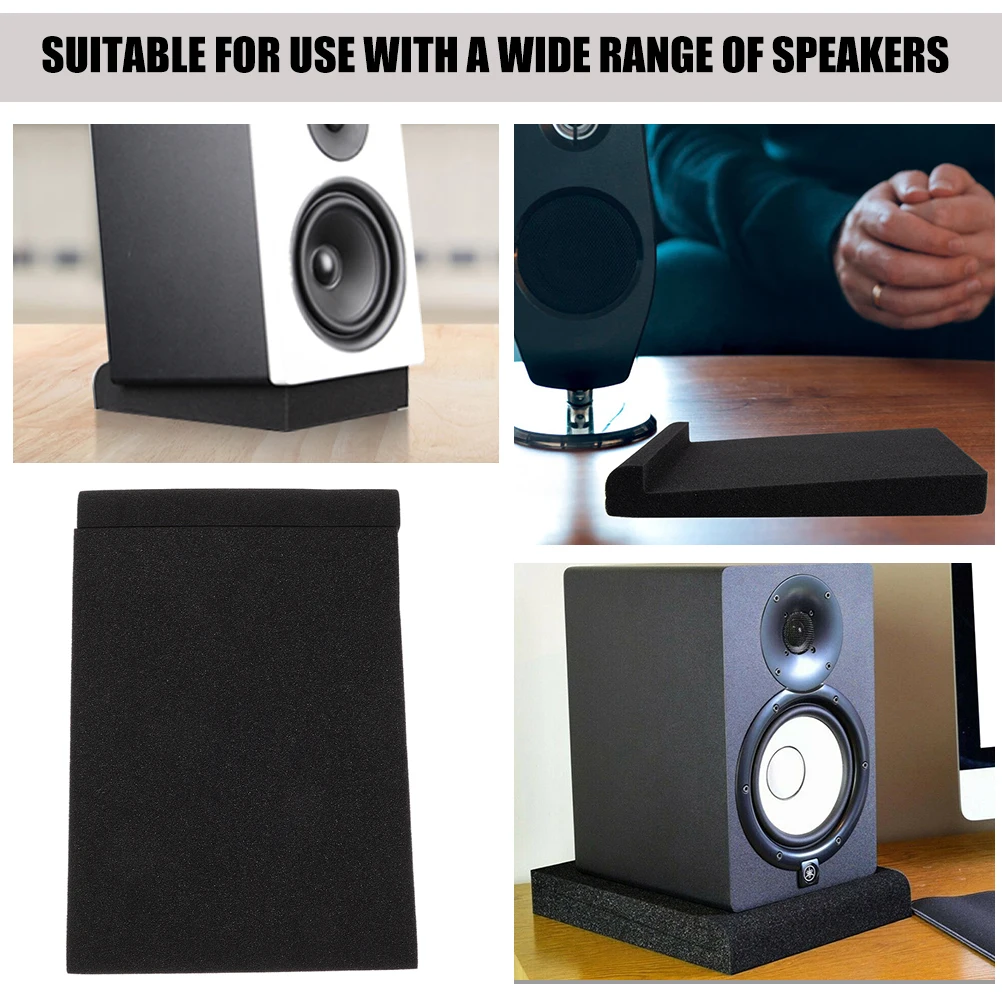 

2pcs Monitor Isolation Speaker Desktop Acoustic Foam Pads High-Density Sponge Blocks Sound Cotton Speaker Accessories