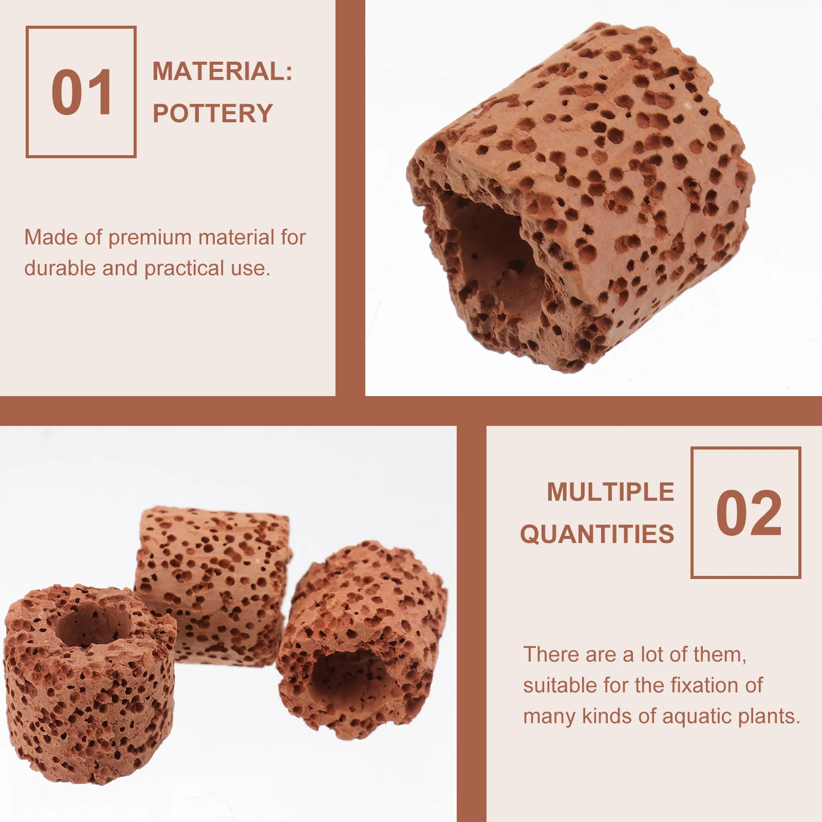 

Water Plant Fixed Cup Holder Aquarium Ring Pottery Ceramic Filter Media Tank Weights Aquatic Planter Pond Garden Supplies