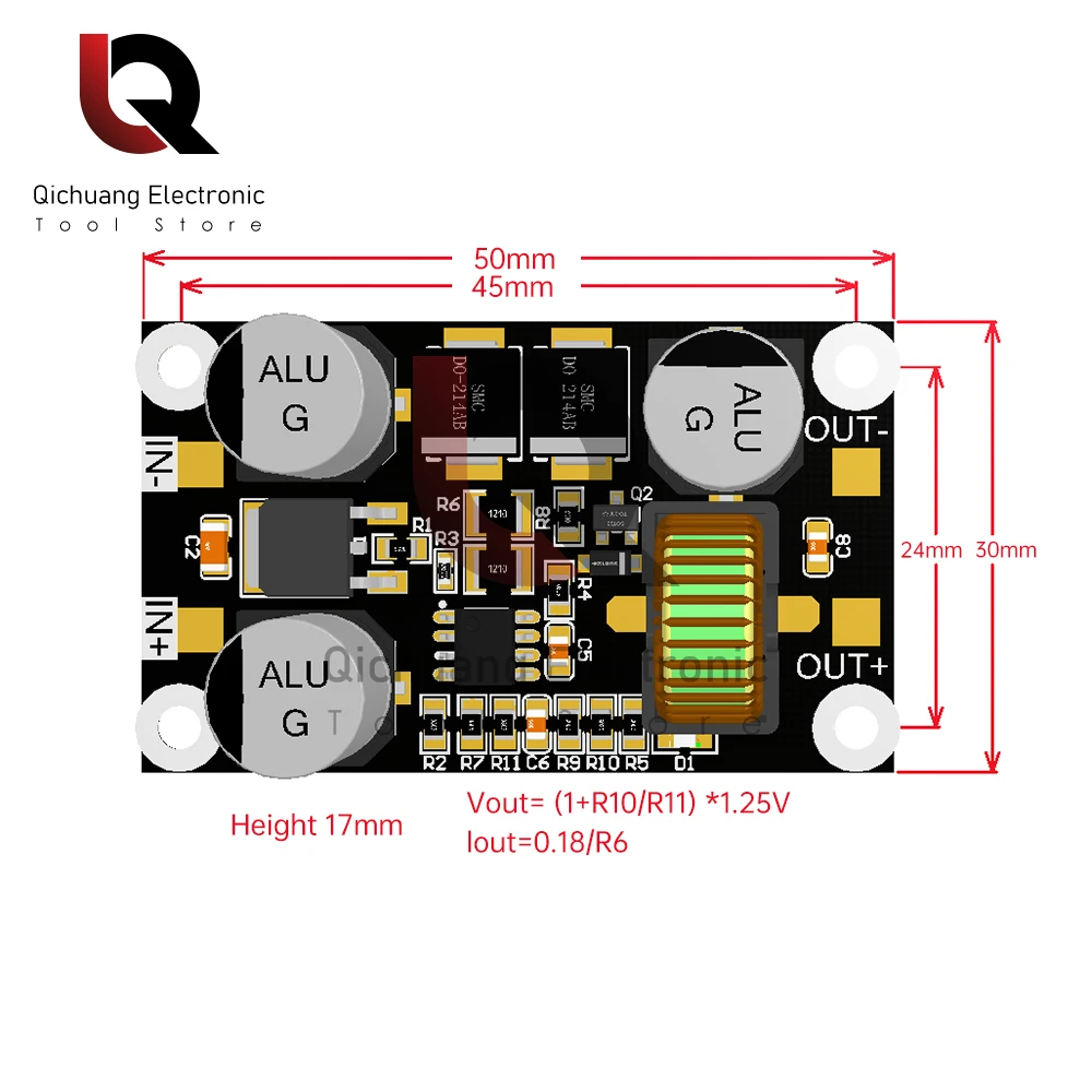 DC-DC High Power Step-down Power Supply Module DC Converter Input 10-110V to 5V9V12V24V Output High Voltage Resistant Stabilizer