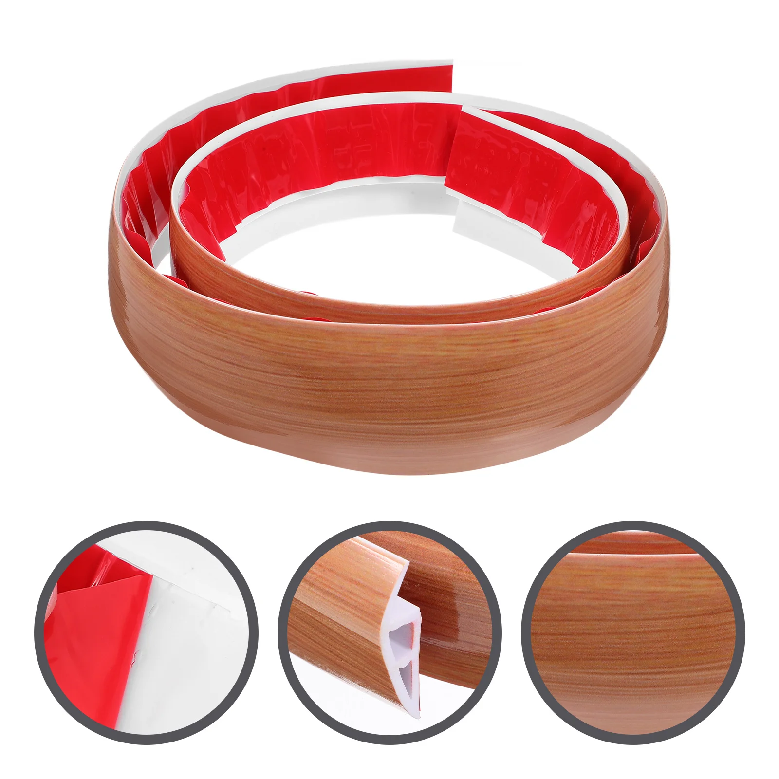 แถบปิดขอบพื้นแบบมีกาวในตัว ทำจากพีวีซี ทนทานต่อการเสื่อมสภาพ ใช้สำหรับขอบพรม ขอบประตู ติดตั้งง่าย