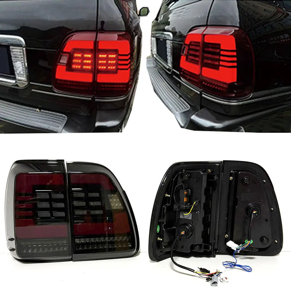 Car Modified LED Rear Lights LX470 for LEXUS FJ100 Brake Lamp Turn Singal 1998-2007 Reversing Light 4PCS