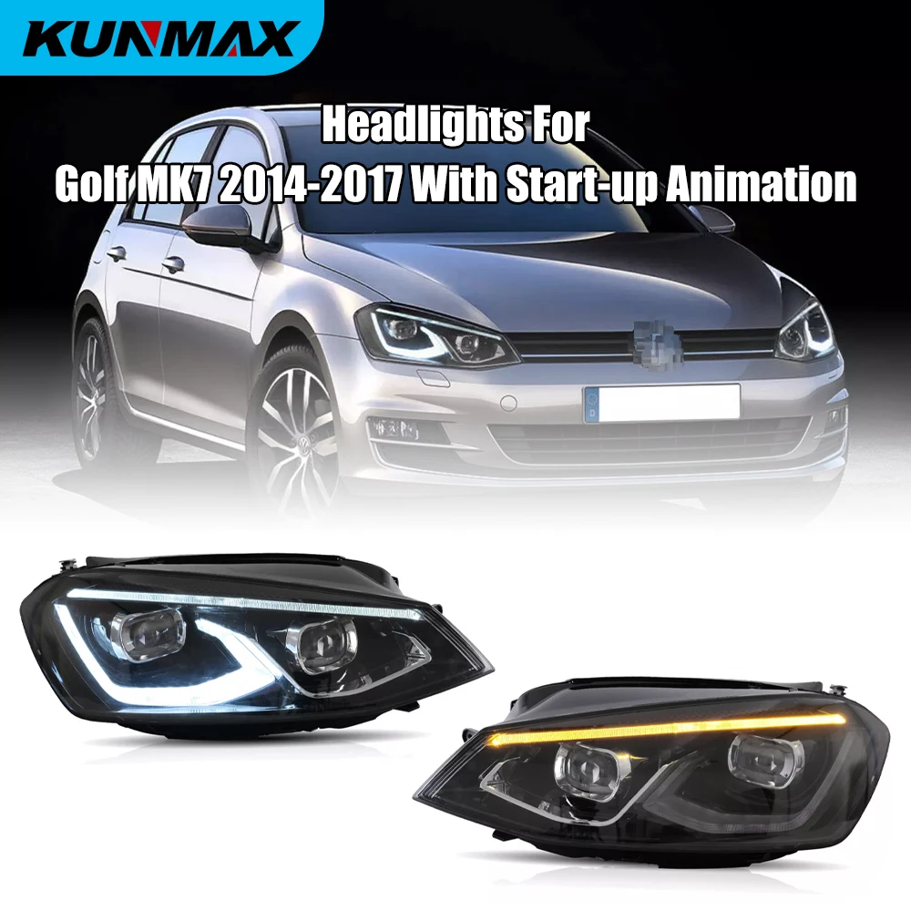 

2PCs Car Styling Head Lamp for VW GOLF 7 2014-2017 LED Headlight DRL Daytime Running Lights Signal Lamps Auto Accessories