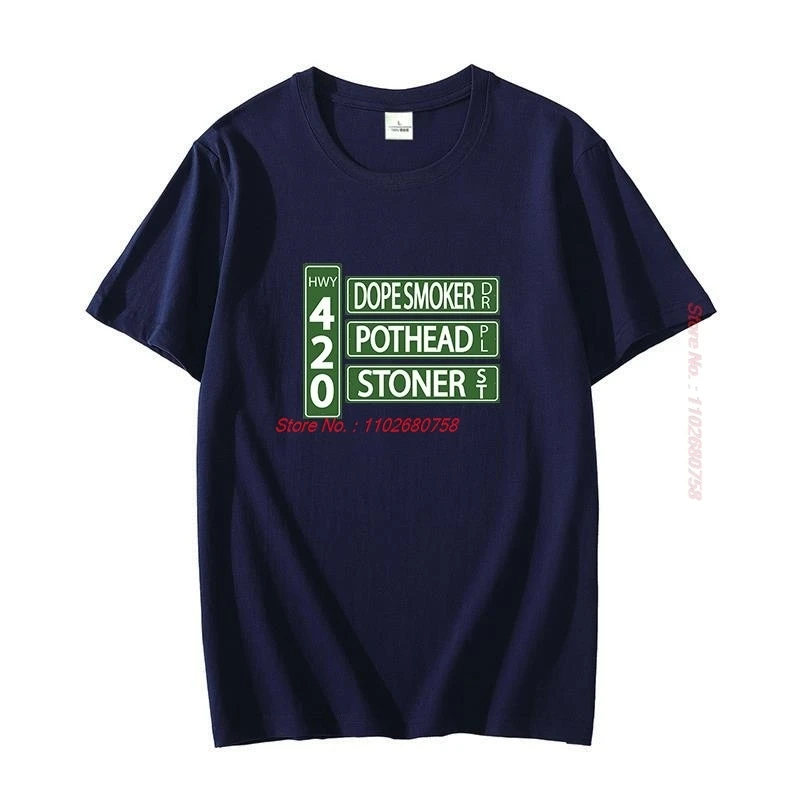 Summer New Shirts And T-Shirts 420 Kiffer Kush Gras Stoner Pothead Pot Head Fashion Graphic T Shirts Cotton Mens Print T Shirt