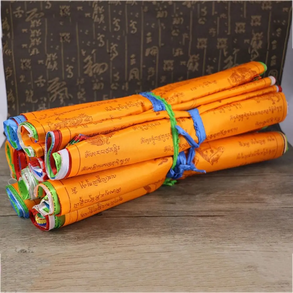 Silk Tara Heart Curse Buddhist Supplies Multicolored Scene Layout Garden Flags Religious Flags Banners Flags Prayer Flag