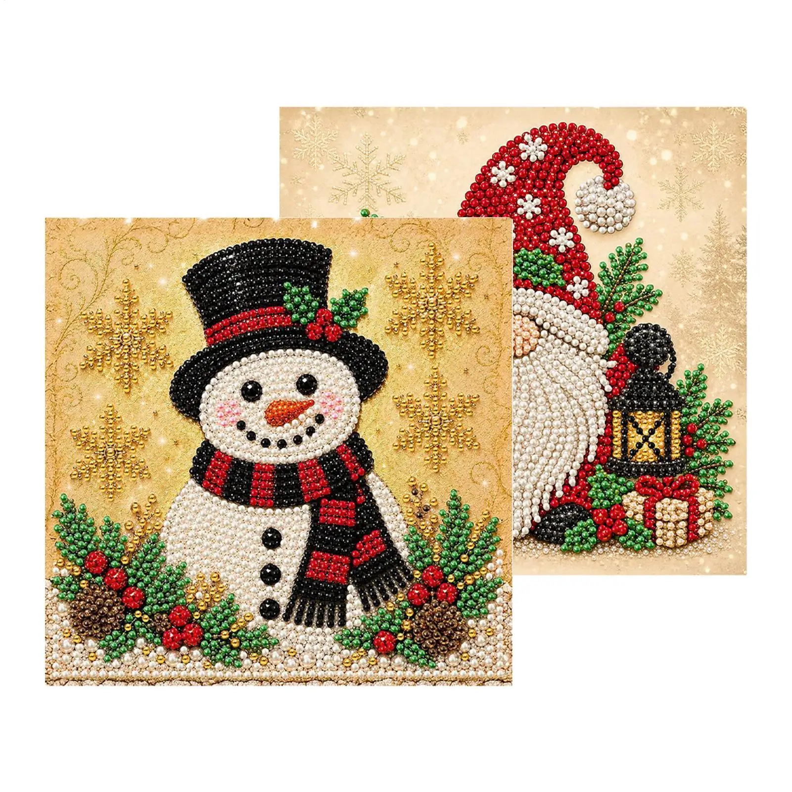 DIY Pearl Art Kit Christmas Seasonal Home Wall Painting Decoration Pearl Rhinestone Painting Set For Professionals Women Men