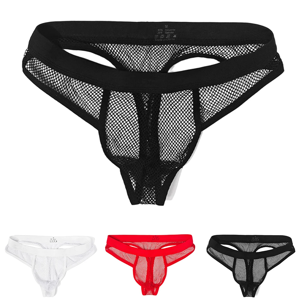 

2025 New Men's Sexy Mesh Hollow G-string | Elastic Waist Soft Sheer Underwear